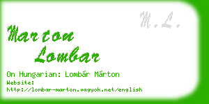 marton lombar business card